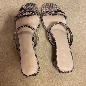 Snake skin heels